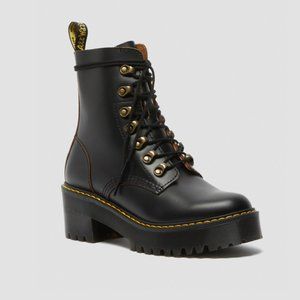 Dr Martens -  Leona Women's Vintage Smooth Leather Heeled Boots - US size 7